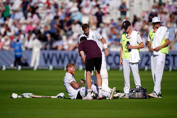 Ben Stokes was in considerable pain while batting on the first day Ben Stokes was in considerable pain while batting on the first day