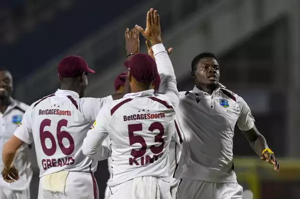 Alzarri has picked three wickets in the innings so far Alzarri has picked three wickets in the innings so far