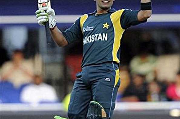 Pakistan batsman Umar Akmal raises his bat as he celebrates scoring 50 runs on October 3, 2009 during the ICC Champions Trophy semi final match between New Zealand and Pakistan at Wanderers cricket ground in Johannesburg, South Africa. Pakistan batsman Umar Akmal was found not guilty of dissent during the Champions Trophy semi-final loss to New Zealand, an ICC statement said. Pakistan batsman Umar Akmal raises his bat as he celebrates scoring 50 runs on October 3, 2009 during the ICC Champions Trophy semi final match between New Zealand and Pakistan at Wanderers cricket ground in Johannesburg, South Africa. Pakistan batsman Umar Akmal was found not guilty of dissent during the Champions Trophy semi-final loss to New Zealand, an ICC statement said.