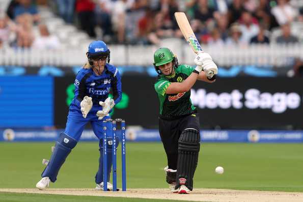 Laura Wolvaardt shared a 95-run stand with Maia Bouchier Laura Wolvaardt shared a 95-run stand with Maia Bouchier