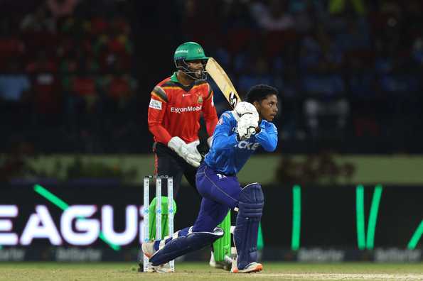 Ackeem Auguste hit 73 off just 35 balls in the run chase. Ackeem Auguste hit 73 off just 35 balls in the run chase.