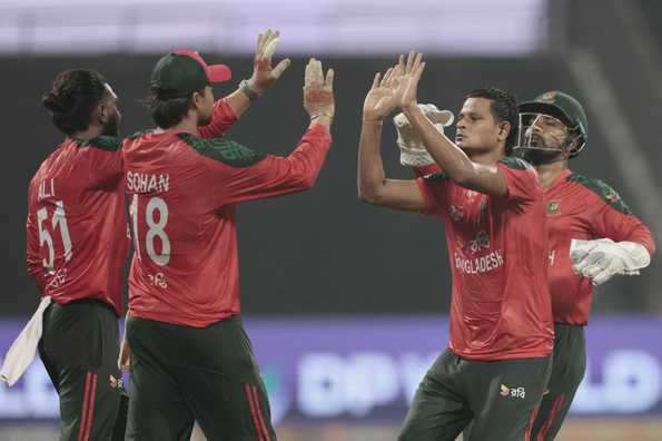 Nasum Ahmed bowled a wicket-maiden to stifle Afghanistan early 