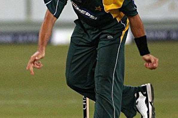 Pakistan's Shahid Afridi gestures after bowling during the Twenty20 international cricket match against Australia at the Dubai Sports City Cricket Stadium in the Gulf emirate. Paceman Umar Gul recorded the second best figures in international Twenty20 cricket to help fire Pakistan to a seven-wicket win over Australia in the one-off match at Dubai Stadium. Pakistan's Shahid Afridi gestures after bowling during the Twenty20 international cricket match against Australia at the Dubai Sports City Cricket Stadium in the Gulf emirate. Paceman Umar Gul recorded the second best figures in international Twenty20 cricket to help fire Pakistan to a seven-wicket win over Australia in the one-off match at Dubai Stadium.