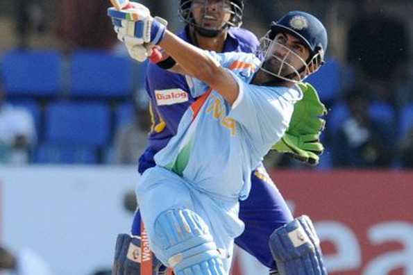 Indian batsman Gautam Gambhir (R) plays a shot during the fourth one-dayer against Sri Lanka in Colombo on February 5. Gambhir says the main reason for his team's success in Sri Lanka is the way his team-mates have countered skilful spinners Muttiah Muralitharan and Ajantha Mendis.