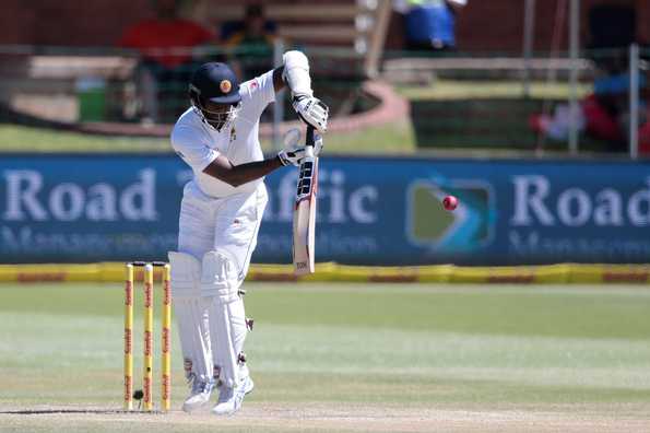 Apart from Angelo Mathews (above), Dimuth Karunaratne and Kaushal Silva were the only other Sri Lankan batsmen to occupy the crease for more than 100 minutes in an innings in Newlands