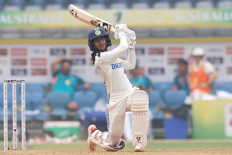 In just her second Test, Jemimah made a crucial contribution with the bat to put India on top. In just her second Test, Jemimah made a crucial contribution with the bat to put India on top.