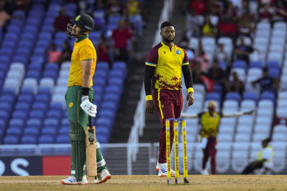 West Indies comprehensively beat South Africa. West Indies comprehensively beat South Africa.