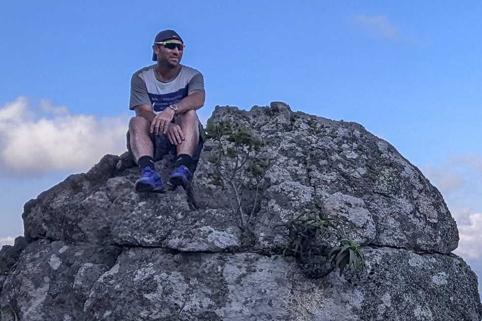 Brendan Taylor having a reflective moment out in nature during his time at the recovery centre